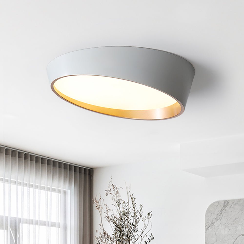Modern Slant LED Flush Mount Truncated Cone Ceiling Light - LightfixturesUAE