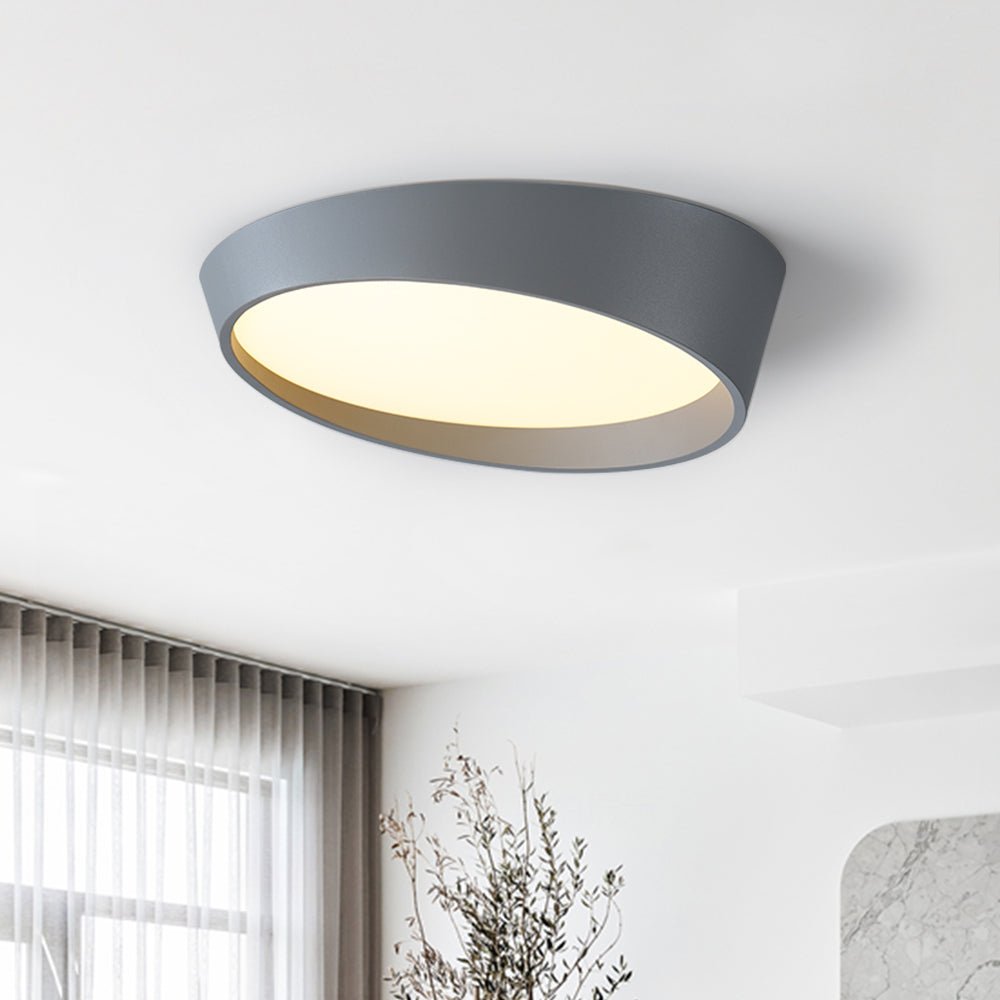 Modern Slant LED Flush Mount Truncated Cone Ceiling Light - LightfixturesUAE