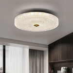 Modern Sparkle Glass Three - color LED Flush Mount Ceiling Light - LightfixturesUAE