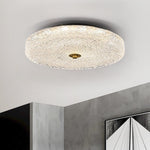 Modern Sparkle Glass Three - color LED Flush Mount Ceiling Light - LightfixturesUAE