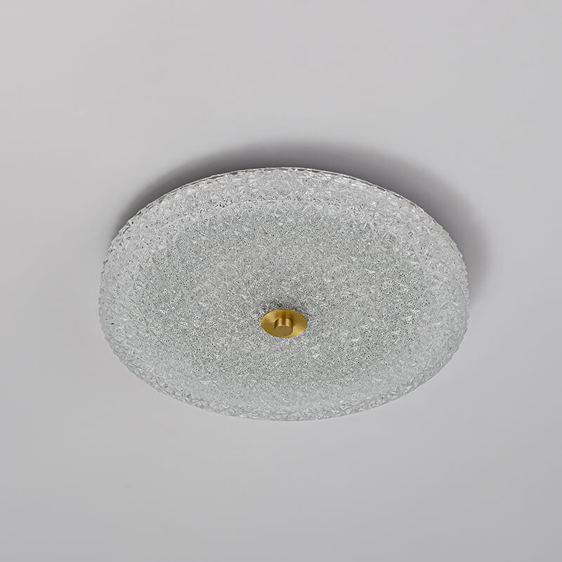 Modern Sparkle Glass Three - color LED Flush Mount Ceiling Light - LightfixturesUAE