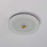 Modern Sparkle Glass Three - color LED Flush Mount Ceiling Light - LightfixturesUAE