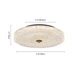 Modern Sparkle Glass Three - color LED Flush Mount Ceiling Light - LightfixturesUAE