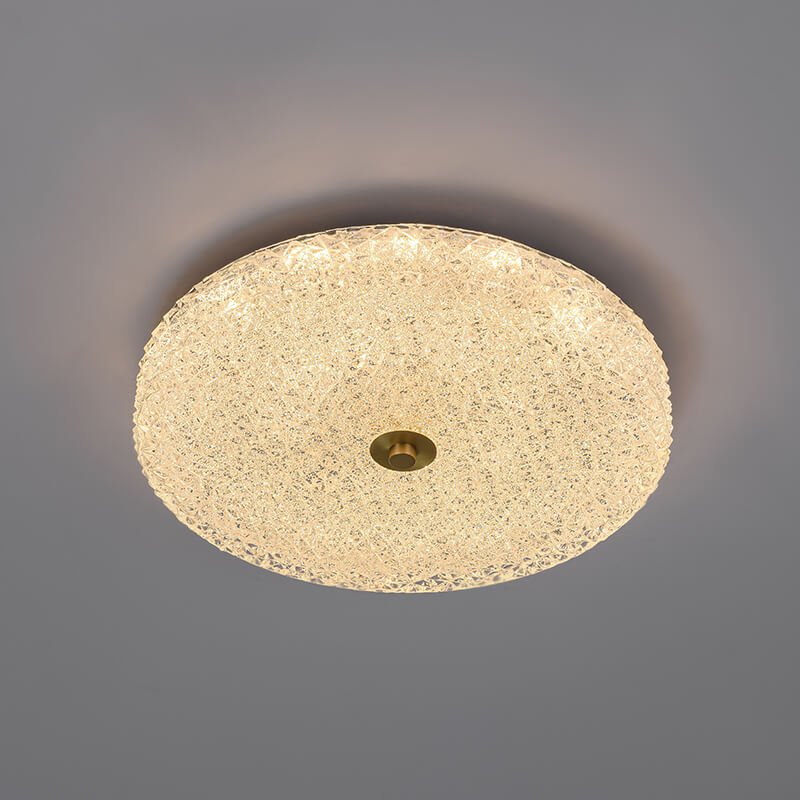 Modern Sparkle Glass Three - color LED Flush Mount Ceiling Light - LightfixturesUAE