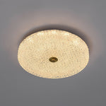 Modern Sparkle Glass Three - color LED Flush Mount Ceiling Light - LightfixturesUAE