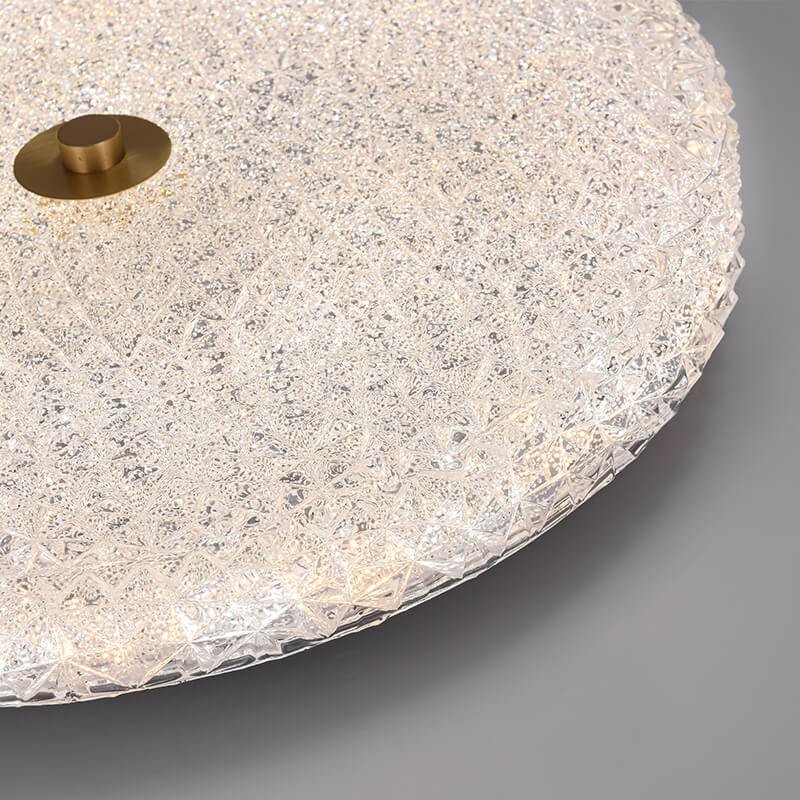 Modern Sparkle Glass Three - color LED Flush Mount Ceiling Light - LightfixturesUAE