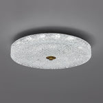 Modern Sparkle Glass Three - color LED Flush Mount Ceiling Light - LightfixturesUAE