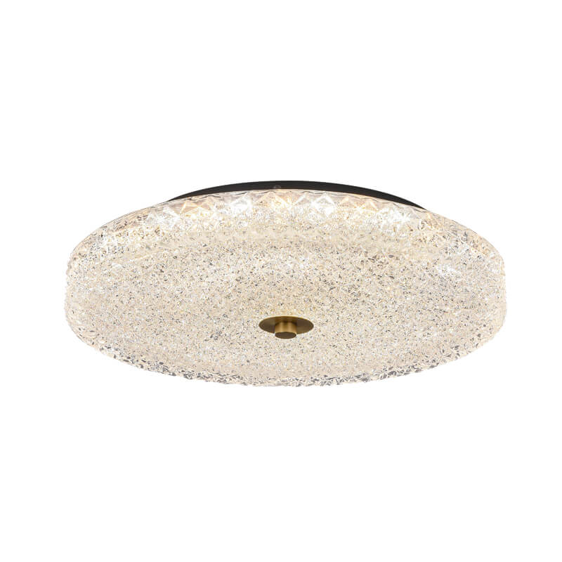 Modern Sparkle Glass Three - color LED Flush Mount Ceiling Light - LightfixturesUAE