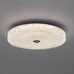 Modern Sparkle Glass Three - color LED Flush Mount Ceiling Light - LightfixturesUAE
