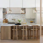 Modern Vintage Stripe Clear Glass Lantern - Shaped Single Pendant Light - LightfixturesUAE