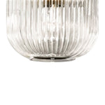 Modern Vintage Stripe Clear Glass Lantern - Shaped Single Pendant Light - LightfixturesUAE