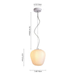 Modern White 1 Light Glass Pendant Light - LightfixturesUAE