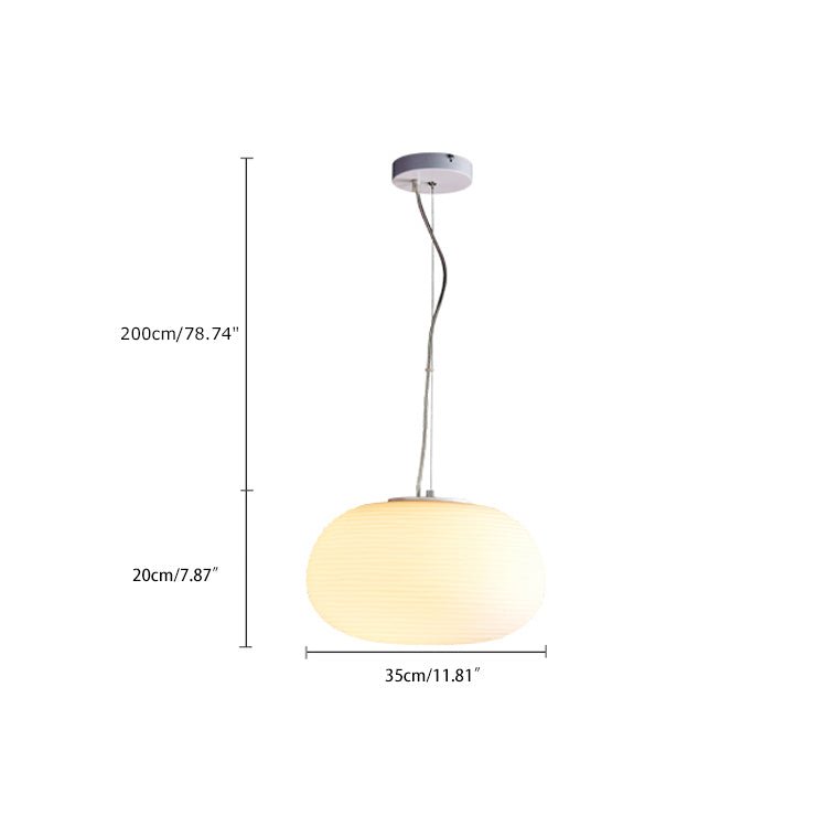 Modern White 1 Light Glass Pendant Light - LightfixturesUAE