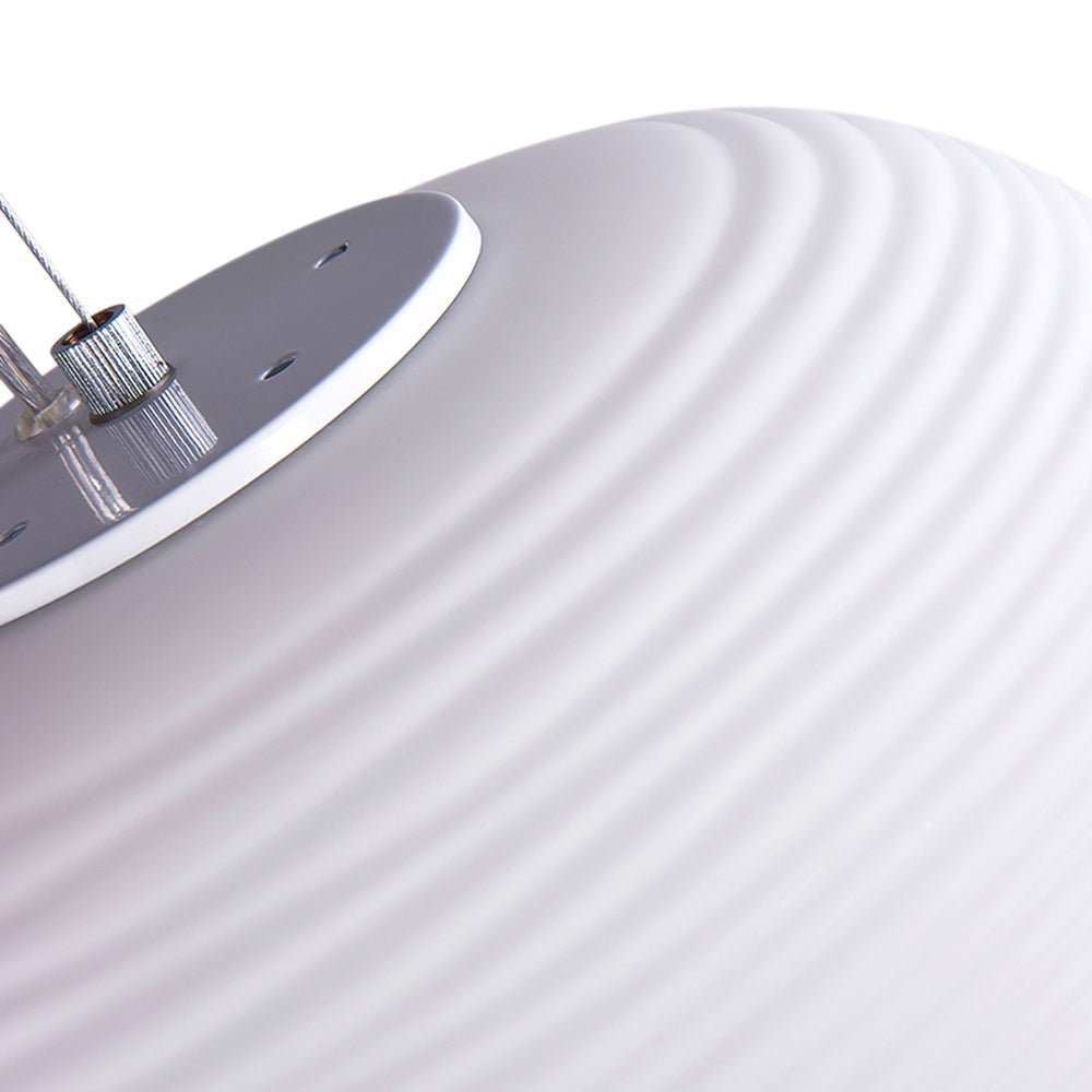 Modern White 1 Light Glass Pendant Light - LightfixturesUAE