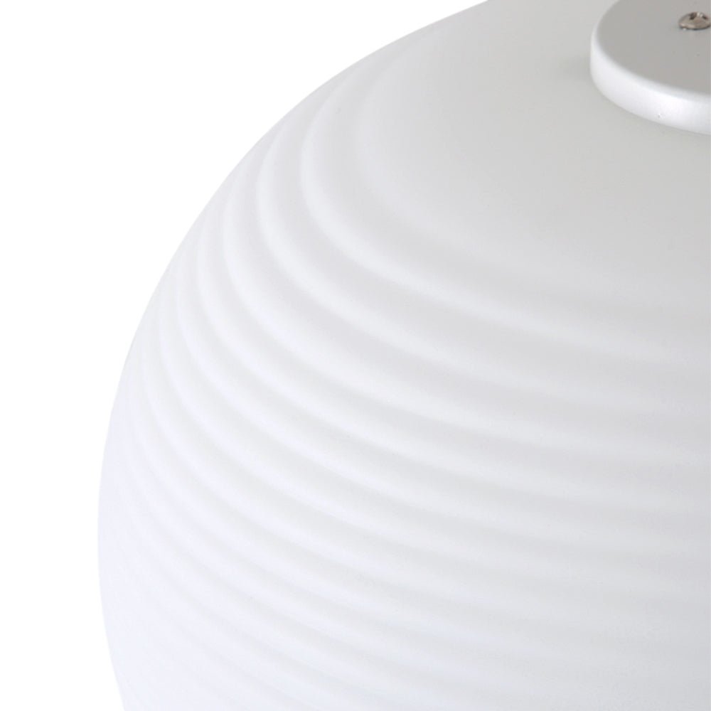 Modern White 1 Light Glass Pendant Light - LightfixturesUAE