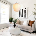 Modern White 1 Light Glass Pendant Light - LightfixturesUAE
