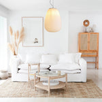 Modern White 1 Light Glass Pendant Light - LightfixturesUAE