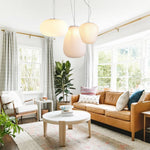 Modern White 1 Light Glass Pendant Light - LightfixturesUAE