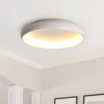 Modern White Round LED Flush Mount Ceiling Light - LightfixturesUAE