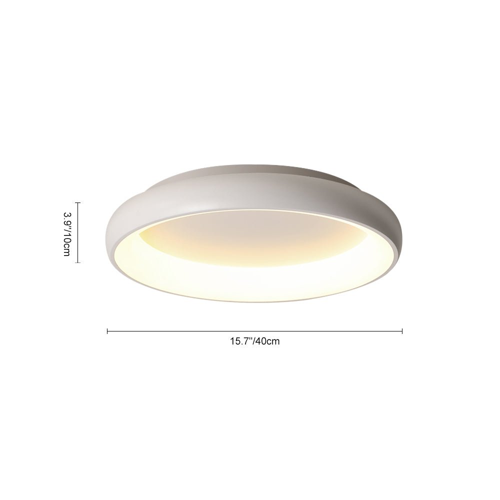 Modern White Round LED Flush Mount Ceiling Light - LightfixturesUAE