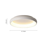 Modern White Round LED Flush Mount Ceiling Light - LightfixturesUAE
