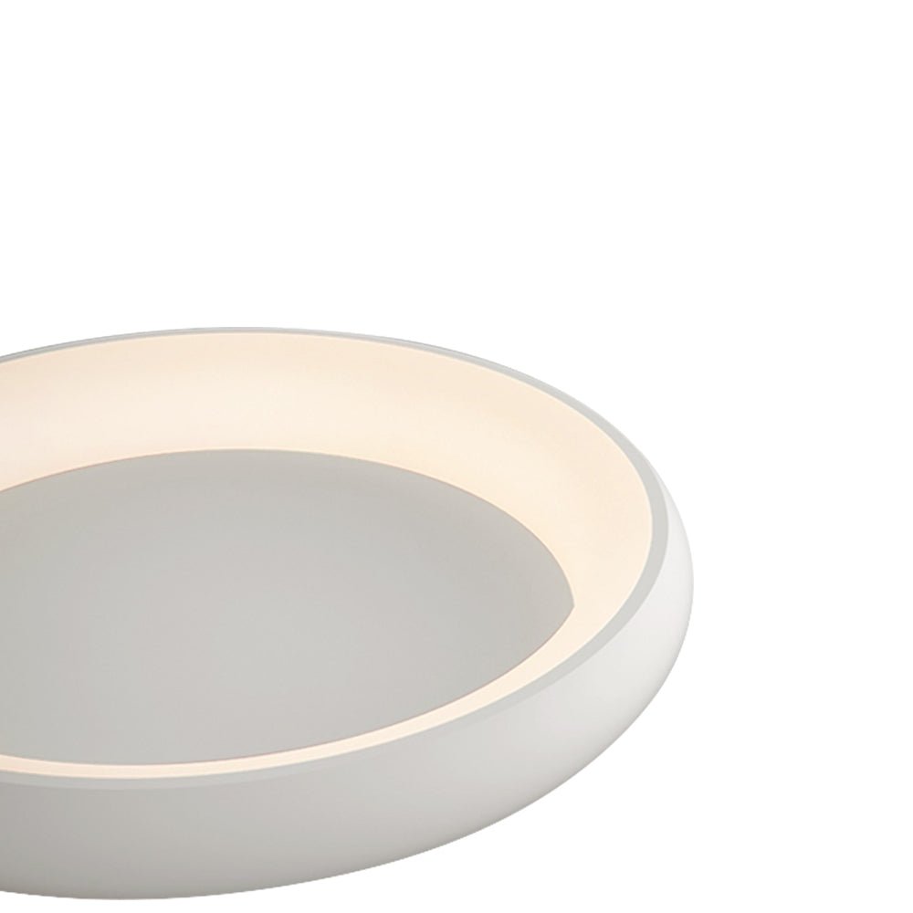 Modern White Round LED Flush Mount Ceiling Light - LightfixturesUAE