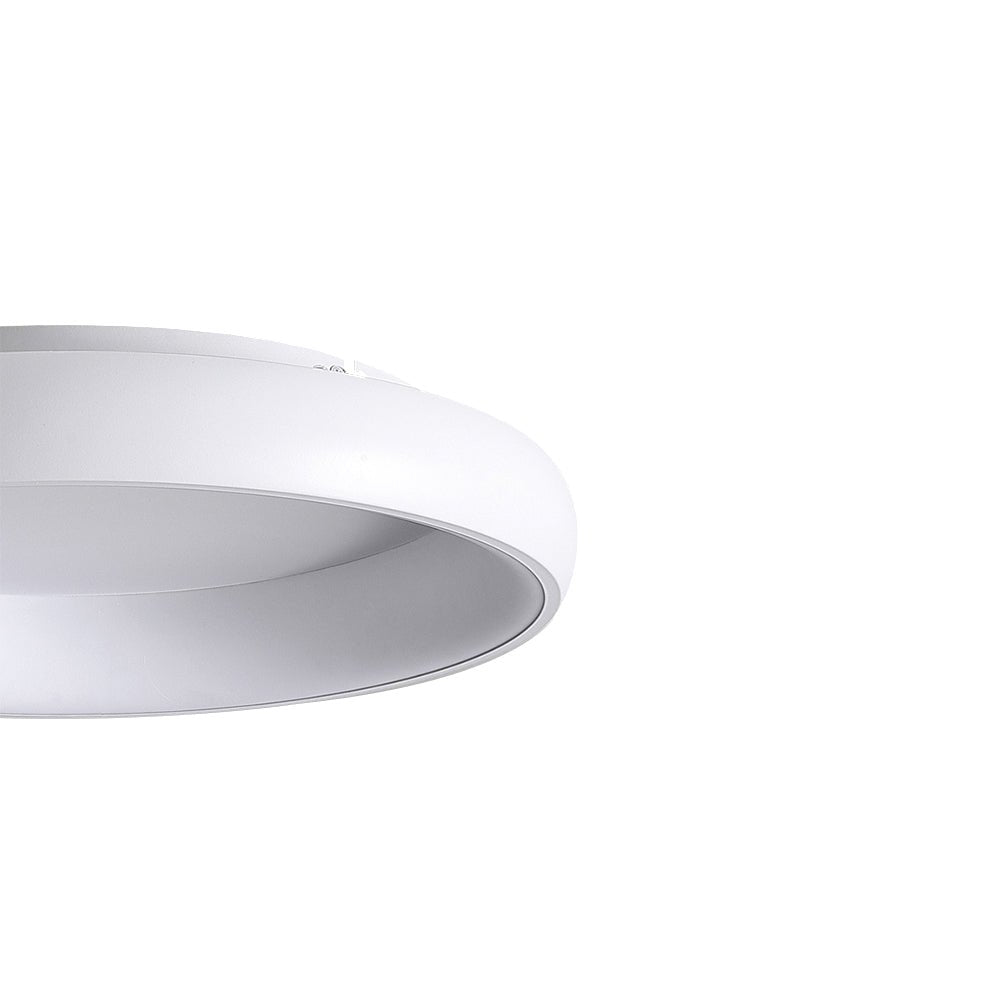 Modern White Round LED Flush Mount Ceiling Light - LightfixturesUAE