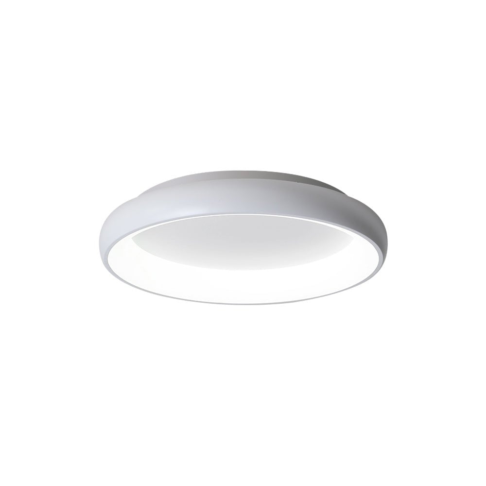 Modern White Round LED Flush Mount Ceiling Light - LightfixturesUAE