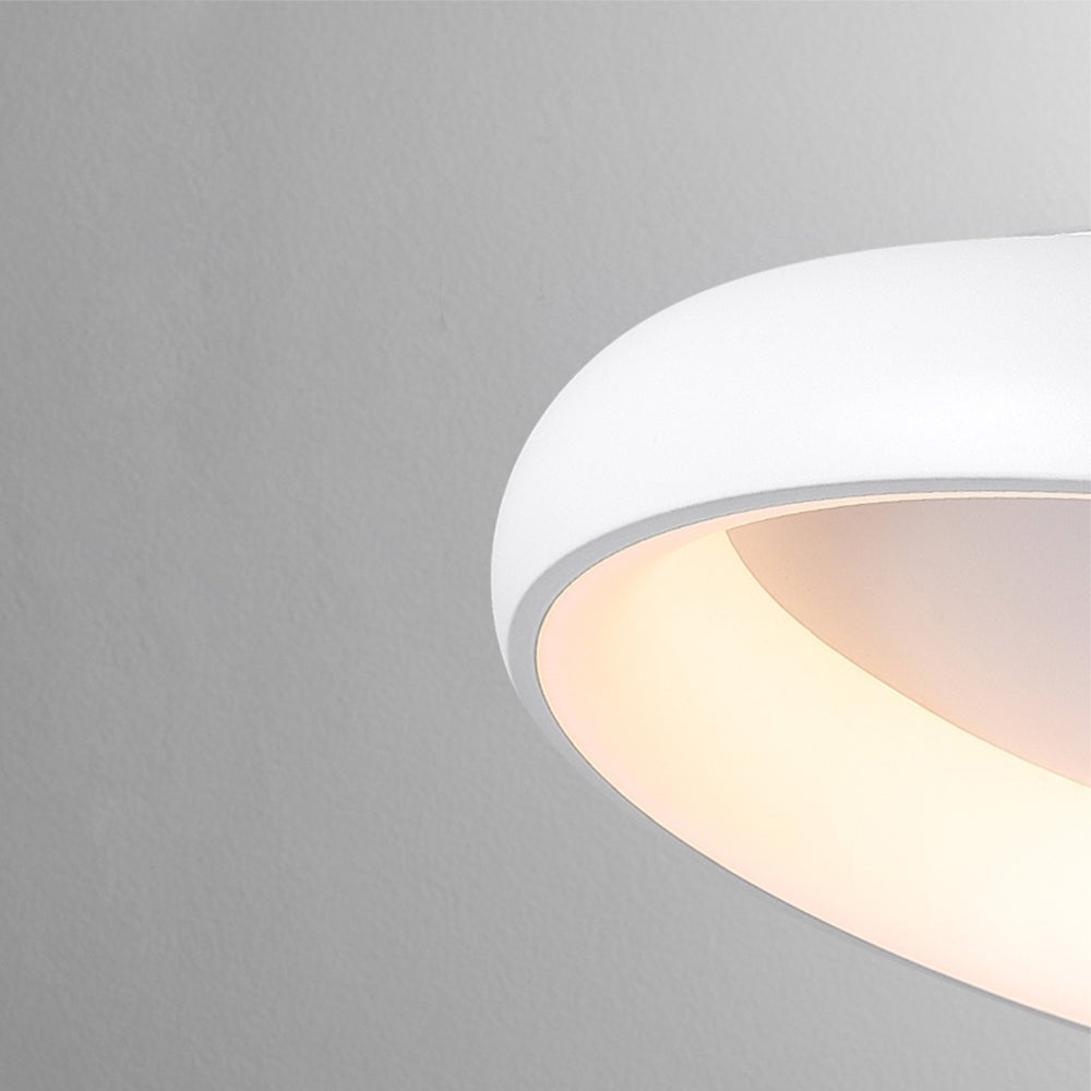 Modern White Round LED Flush Mount Ceiling Light - LightfixturesUAE