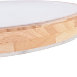 Modern Wooden Round LED Dimmable Flush Mount Ceiling Light - LightfixturesUAE