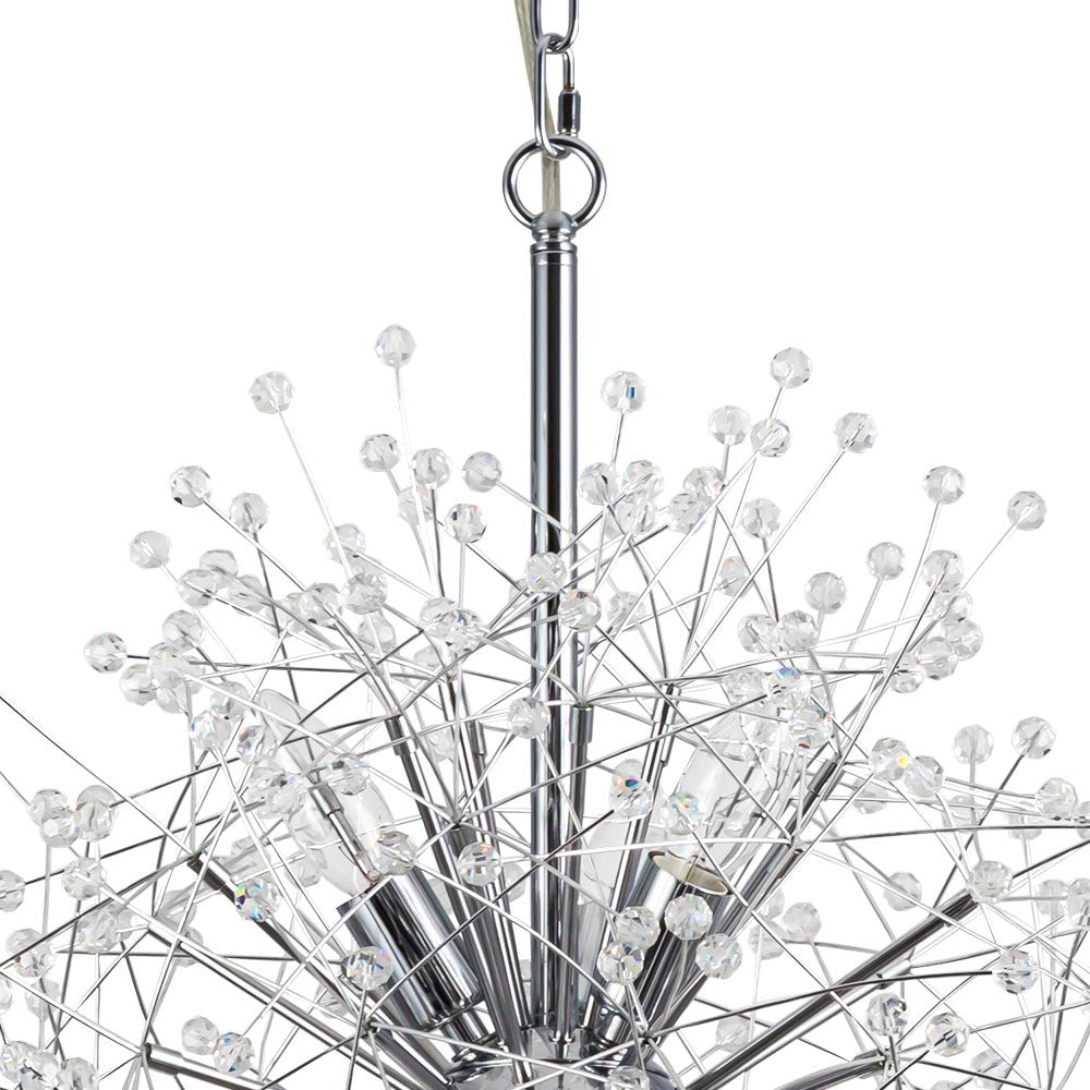 Natural Style 9 - Light Dandelion Firework Sputnik Crystal Glass Chandelier - LightfixturesUAE