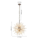 Natural Style 9 - Light Dandelion Firework Sputnik Crystal Glass Chandelier - LightfixturesUAE