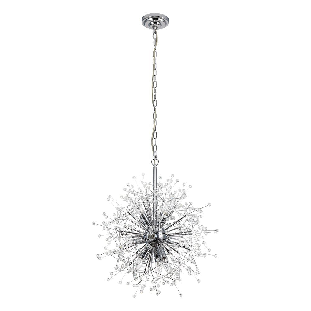 Natural Style 9 - Light Dandelion Firework Sputnik Crystal Glass Chandelier - LightfixturesUAE