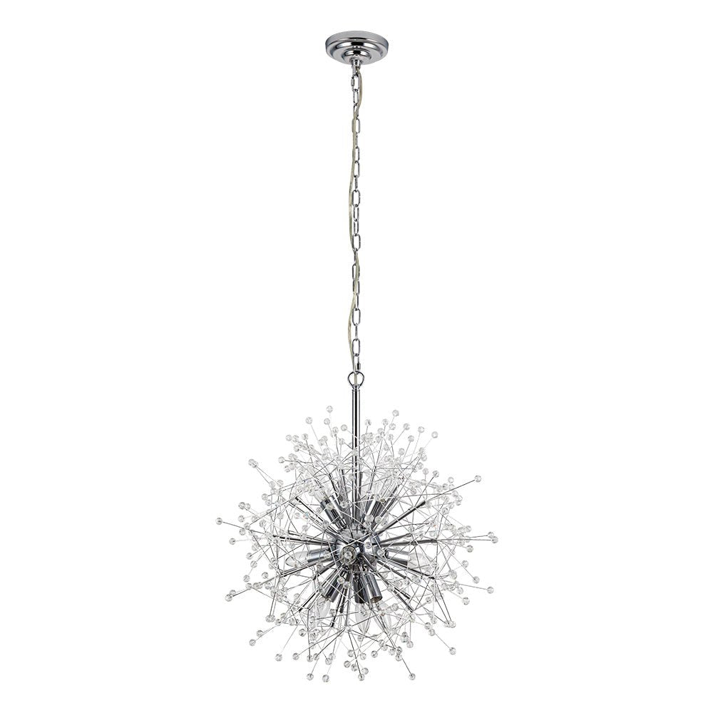 Natural Style 9 - Light Dandelion Firework Sputnik Crystal Glass Chandelier - LightfixturesUAE