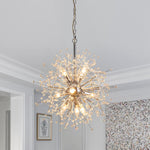 Natural Style 9 - Light Dandelion Firework Sputnik Crystal Glass Chandelier - LightfixturesUAE