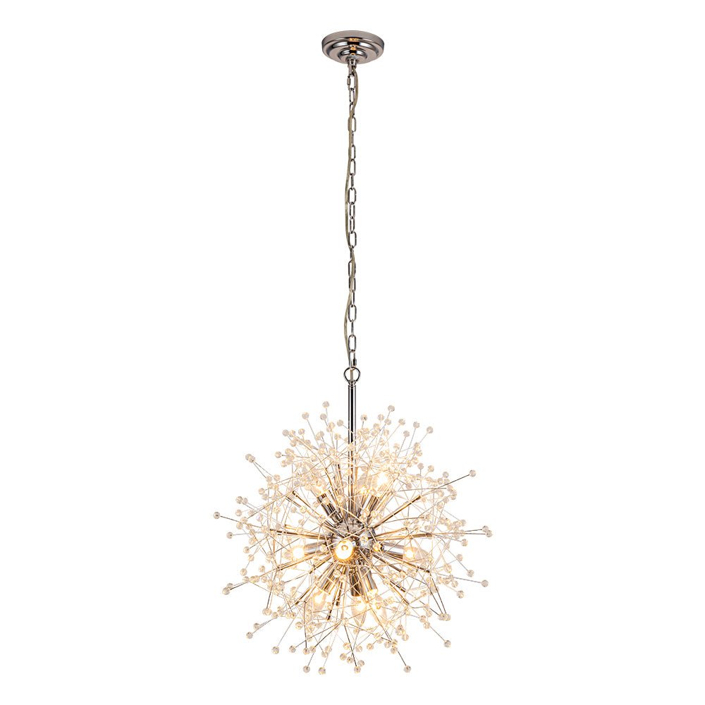 Natural Style 9 - Light Dandelion Firework Sputnik Crystal Glass Chandelier - LightfixturesUAE