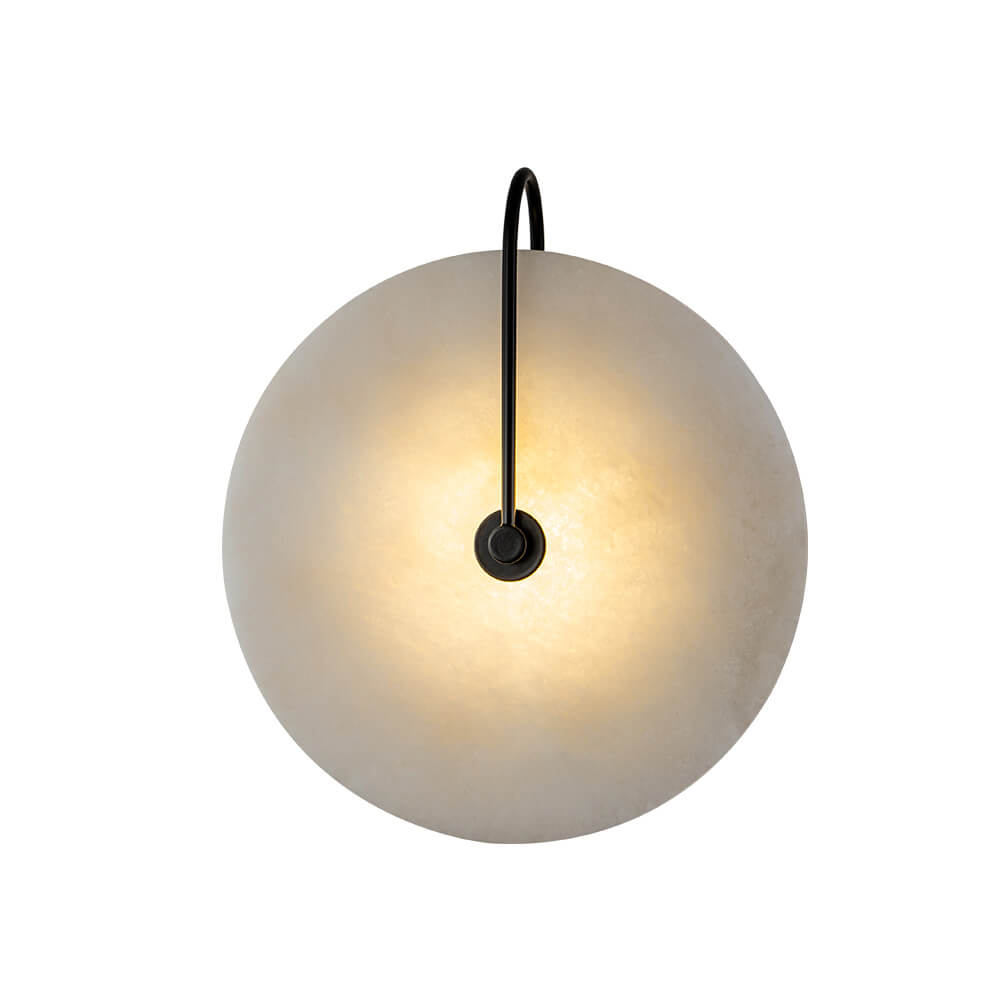 Nordic 1 - Light Classic Black and White Round LED Wall Light - LightfixturesUAE