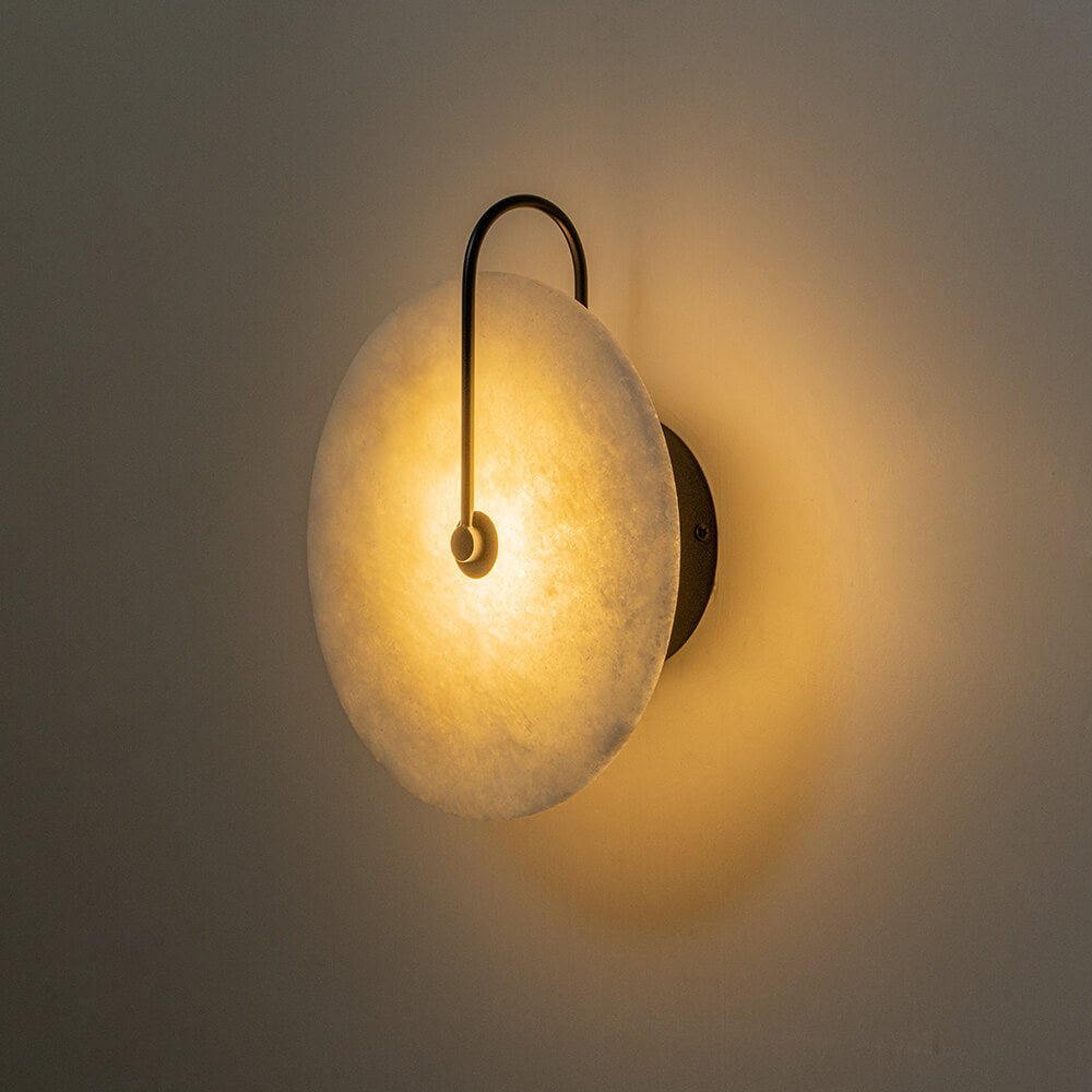 Nordic 1 - Light Classic Black and White Round LED Wall Light - LightfixturesUAE