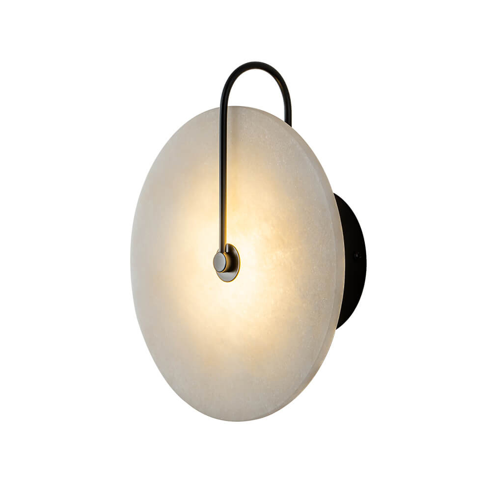 Nordic 1 - Light Classic Black and White Round LED Wall Light - LightfixturesUAE