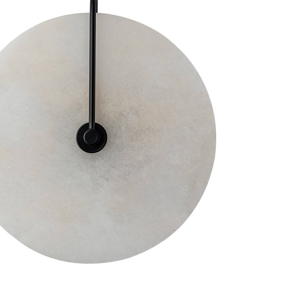 Nordic 1 - Light Classic Black and White Round LED Wall Light - LightfixturesUAE