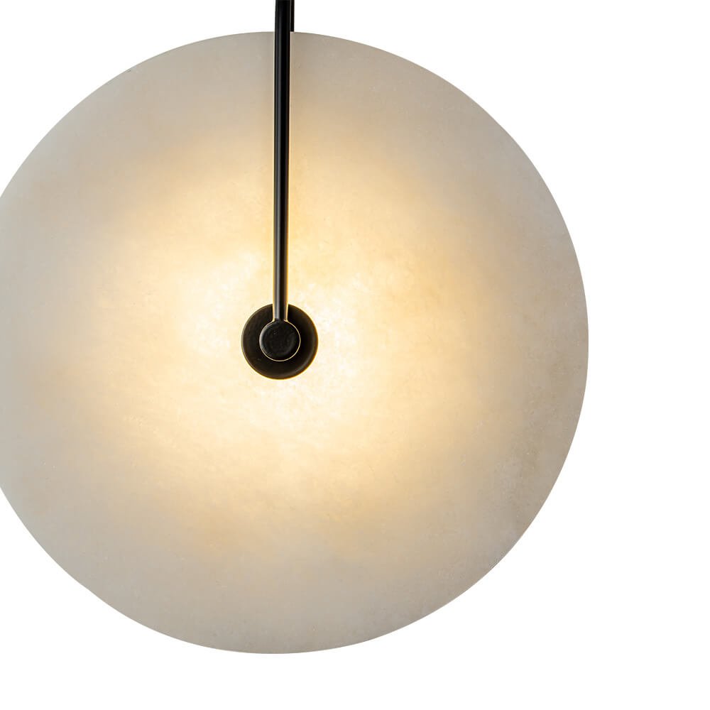 Nordic 1 - Light Classic Black and White Round LED Wall Light - LightfixturesUAE