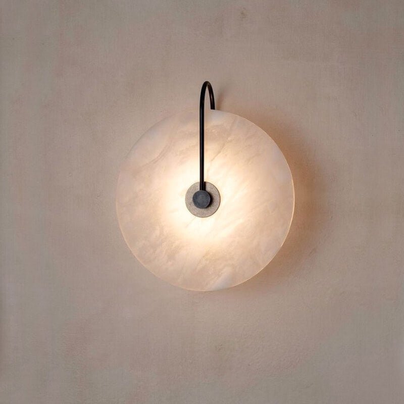 Nordic 1 - Light Classic Black and White Round LED Wall Light - LightfixturesUAE