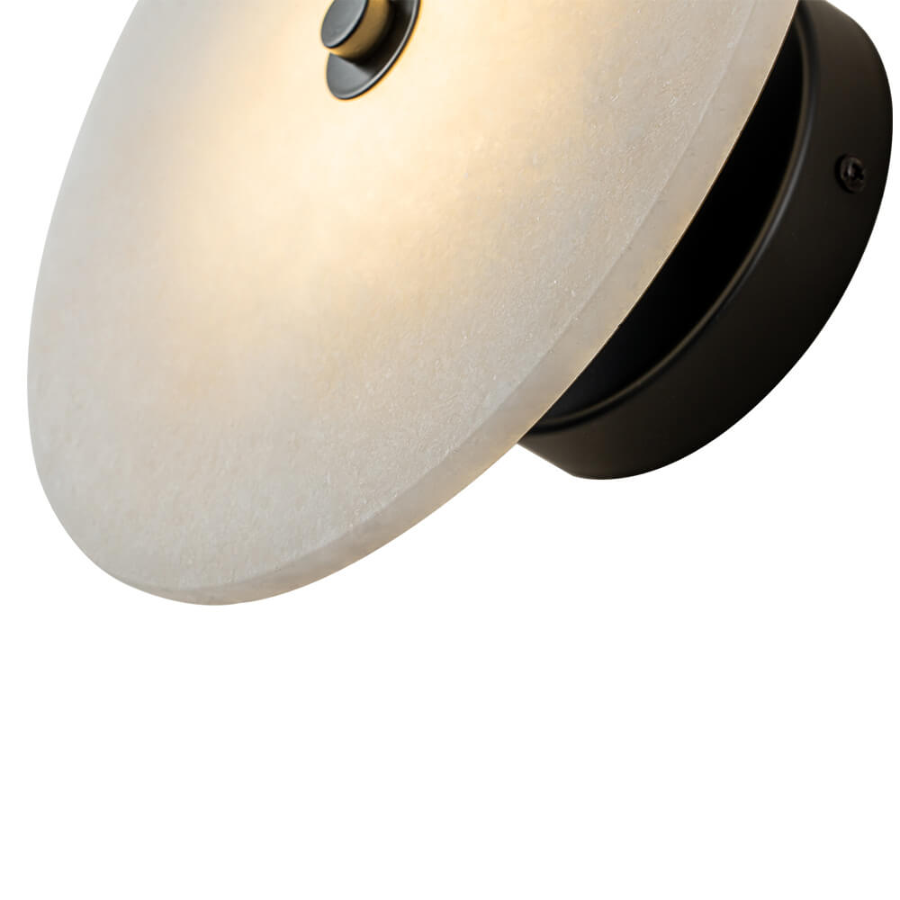 Nordic 1 - Light Classic Black and White Round LED Wall Light - LightfixturesUAE
