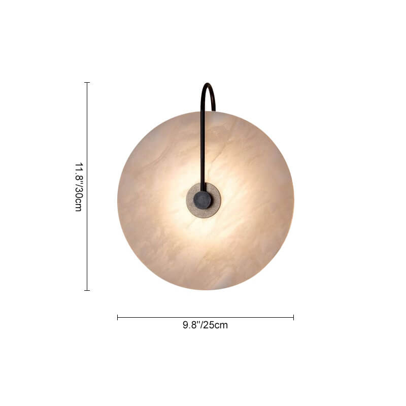 Nordic 1 - Light Classic Black and White Round LED Wall Light - LightfixturesUAE