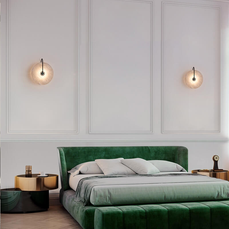Nordic 1 - Light Classic Black and White Round LED Wall Light - LightfixturesUAE