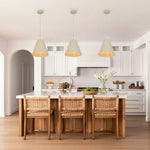 Nordic Cream Style Khaki Conical Single Pendant Light - LightfixturesUAE