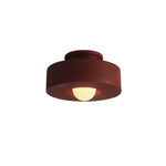 Nordic Geometric Flush Mount Cylindrical Ceramic Ceiling Light - LightfixturesUAE