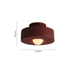 Nordic Geometric Flush Mount Cylindrical Ceramic Ceiling Light - LightfixturesUAE