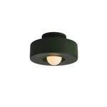 Nordic Geometric Flush Mount Cylindrical Ceramic Ceiling Light - LightfixturesUAE