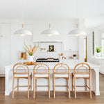 Nordic Minimalism 1 - Light Aluminum Wood Umbrella - Shaped Pendant Light - LightfixturesUAE
